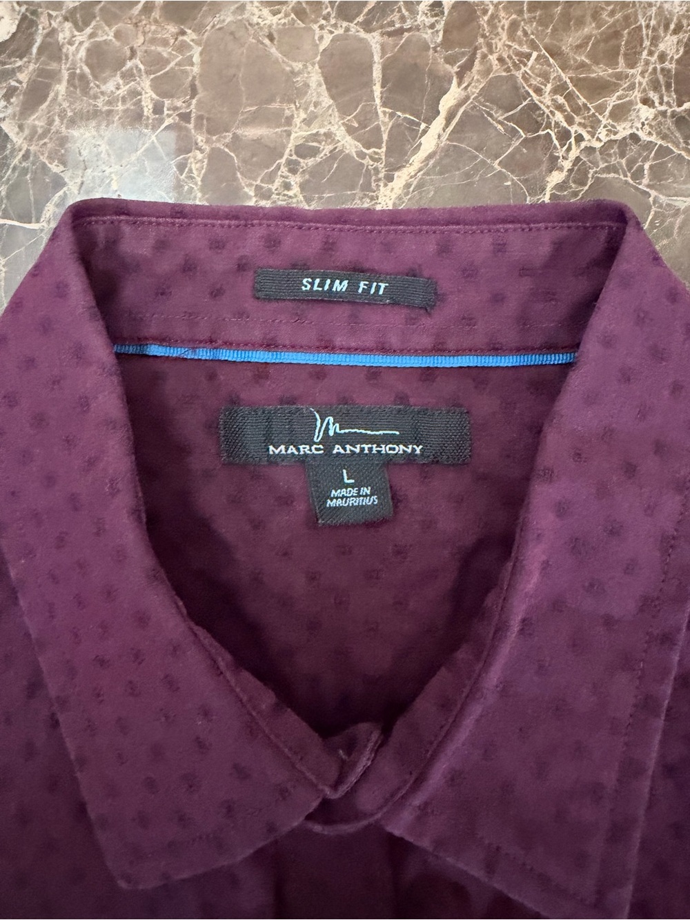 Marc Anthony Men’s Slim Fit Shirt — Plum